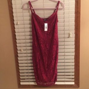 Merlot lace dress